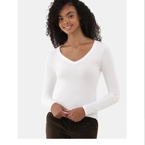 No Boundaries Seamless V-neck Longsleeve Top Size XS (0-2) NEW